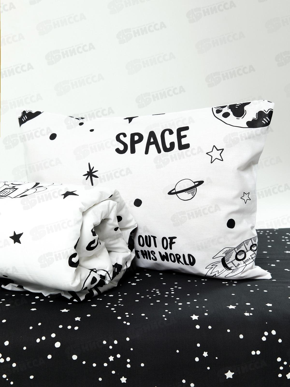 КПБ 1,5сп Перкаль WmeW Космонавты 10497-1+10134-2 50*70(1) с кнопкой