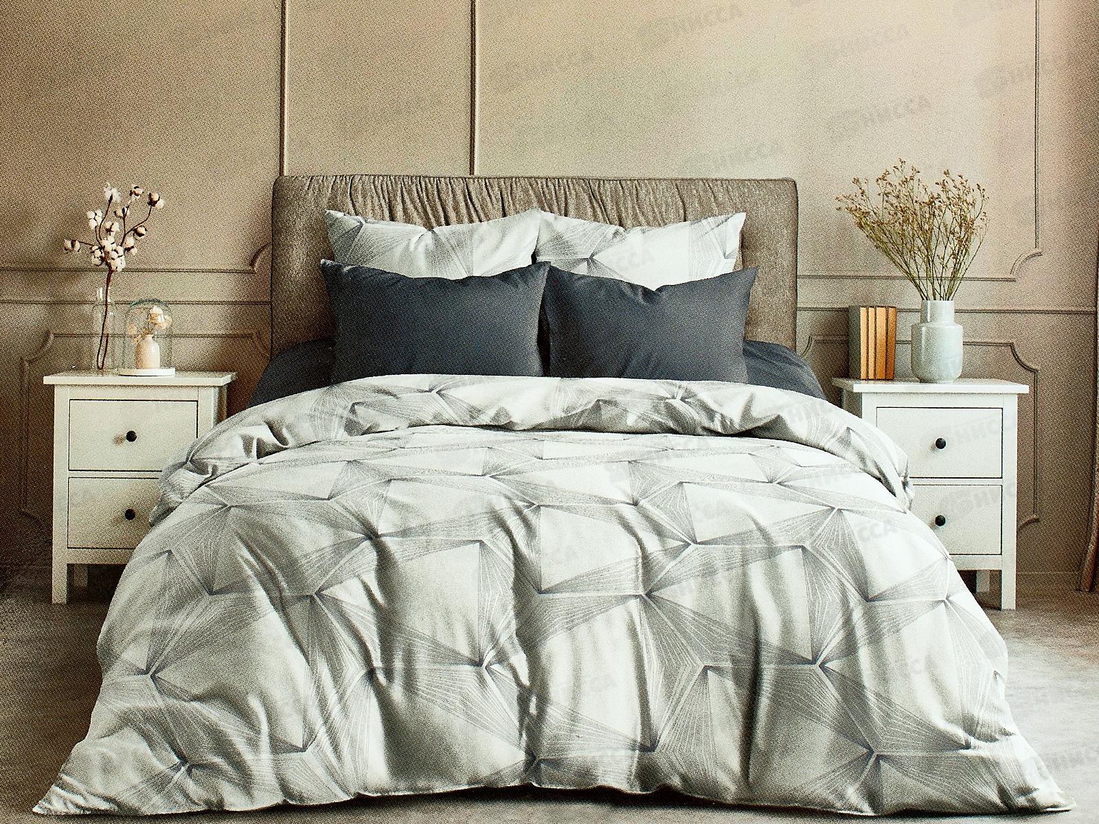 Комплект постельного белья семейный Поплин НН Параллели 70421-1+812 70*70(20