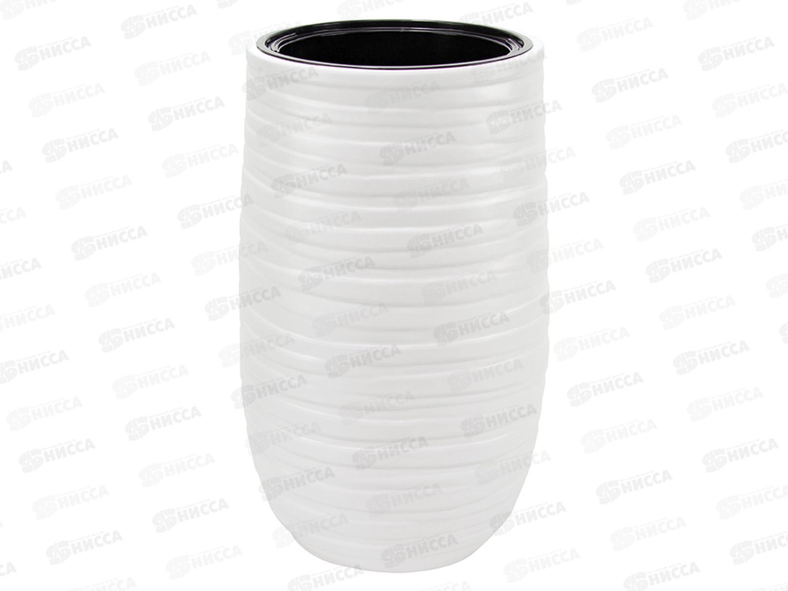 Кашпо ЛАЙН D375мм со вставкой Белый М3412 *1