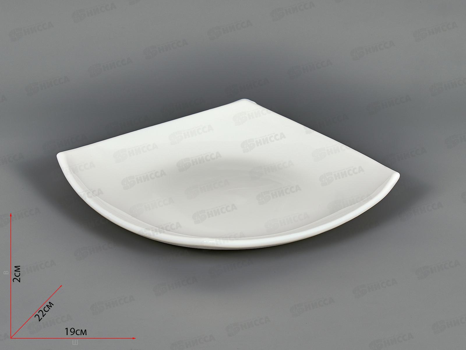 Тарелка плоская квадратная d-22см белье 100б-тг8,5 *6/72