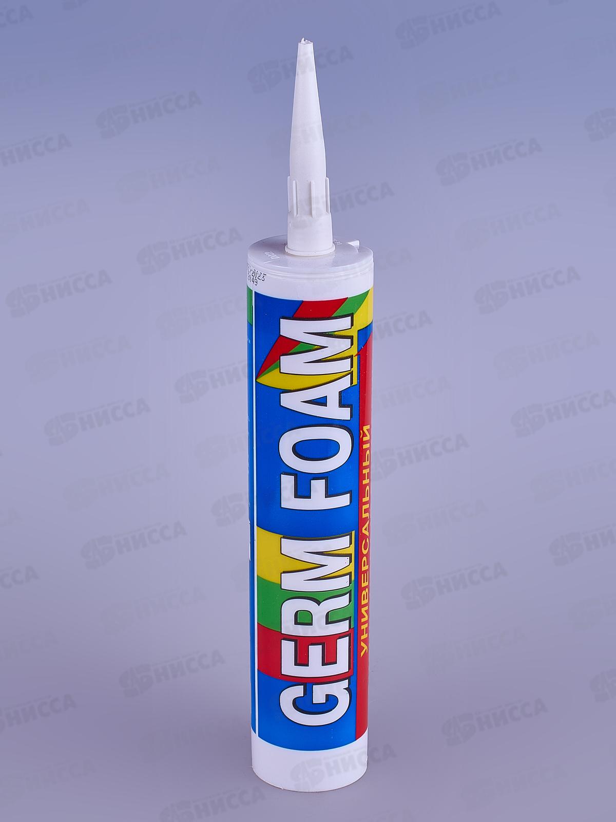 Герметик силиконовый GERMFOAM 280мл универсальный Белый *12
