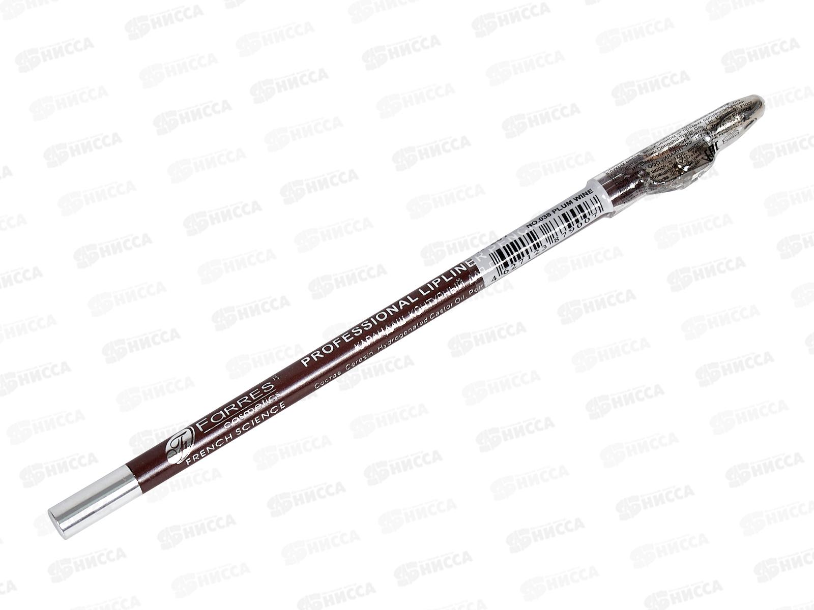Farres карандаш для губ с точилкой W207-038 plum wine *12
