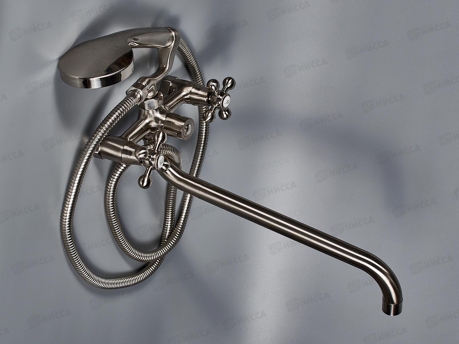 Смеситель для ванны NM2619-5 длинный излив, сатин