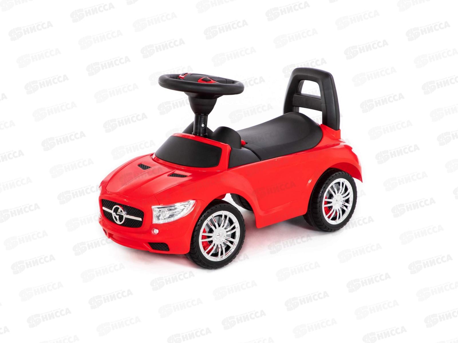 Каталка-автомобиль &quotSuperCar" №1 со звуковым сигналом (красная), 84460