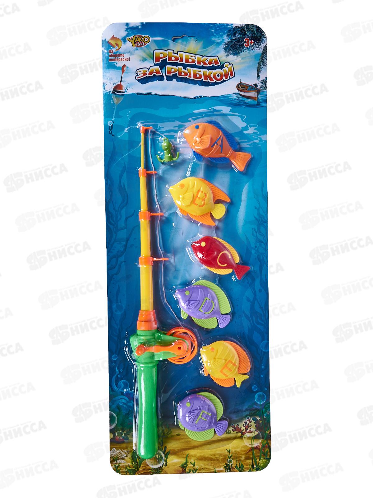 Рыбалка &quotБольшой улов&quot (6 рыбок, удочка) М1500-4 блистер  *96