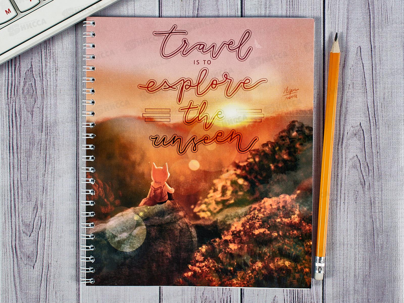 Тетрадь 48л кл. ПЛН Лисенок-путешественник, мет.гребень, 3310-48 *30