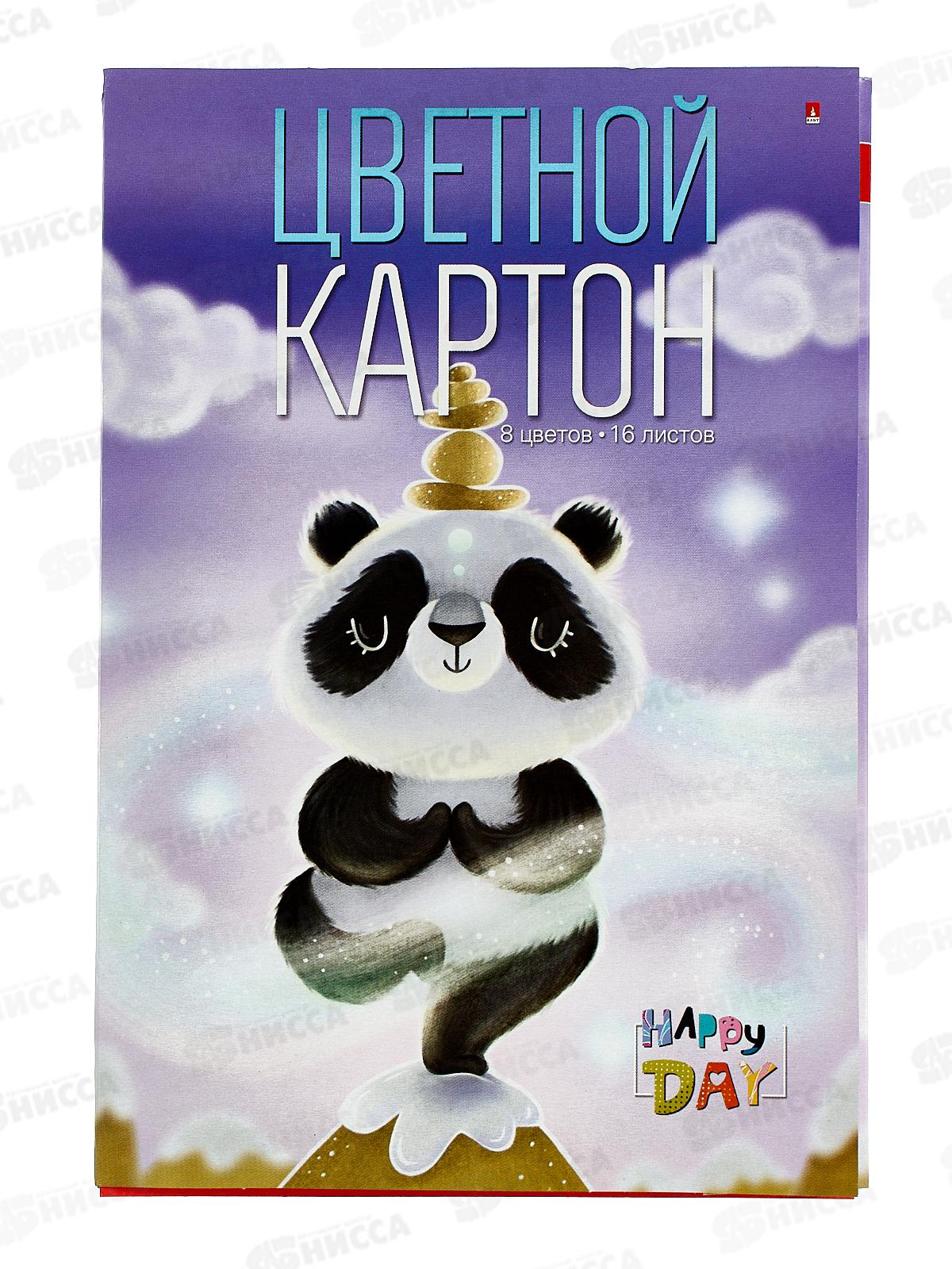 Цветной картон А4 АЛЬТ 16л,8цв. Мультики, 82700*20