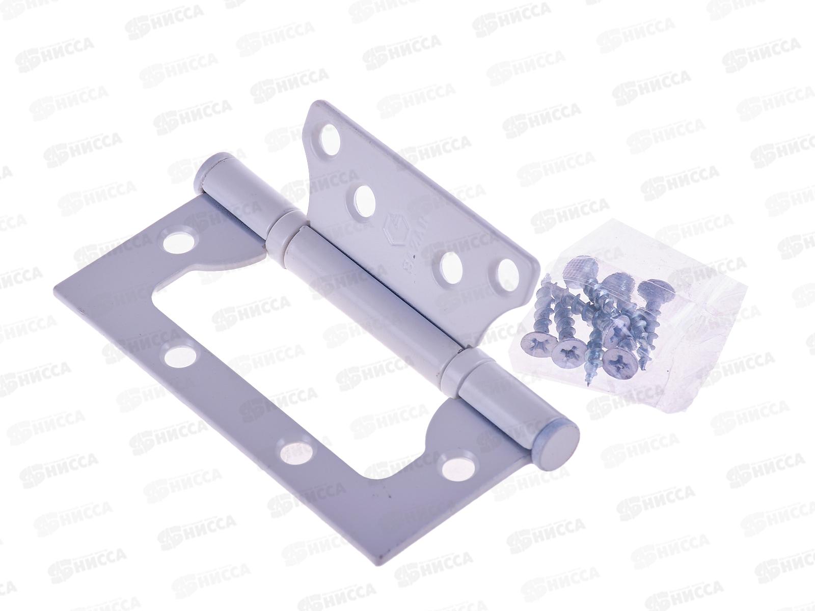 Петля без врезки 100*75*2,5 WW белый 2BB Сазар *2