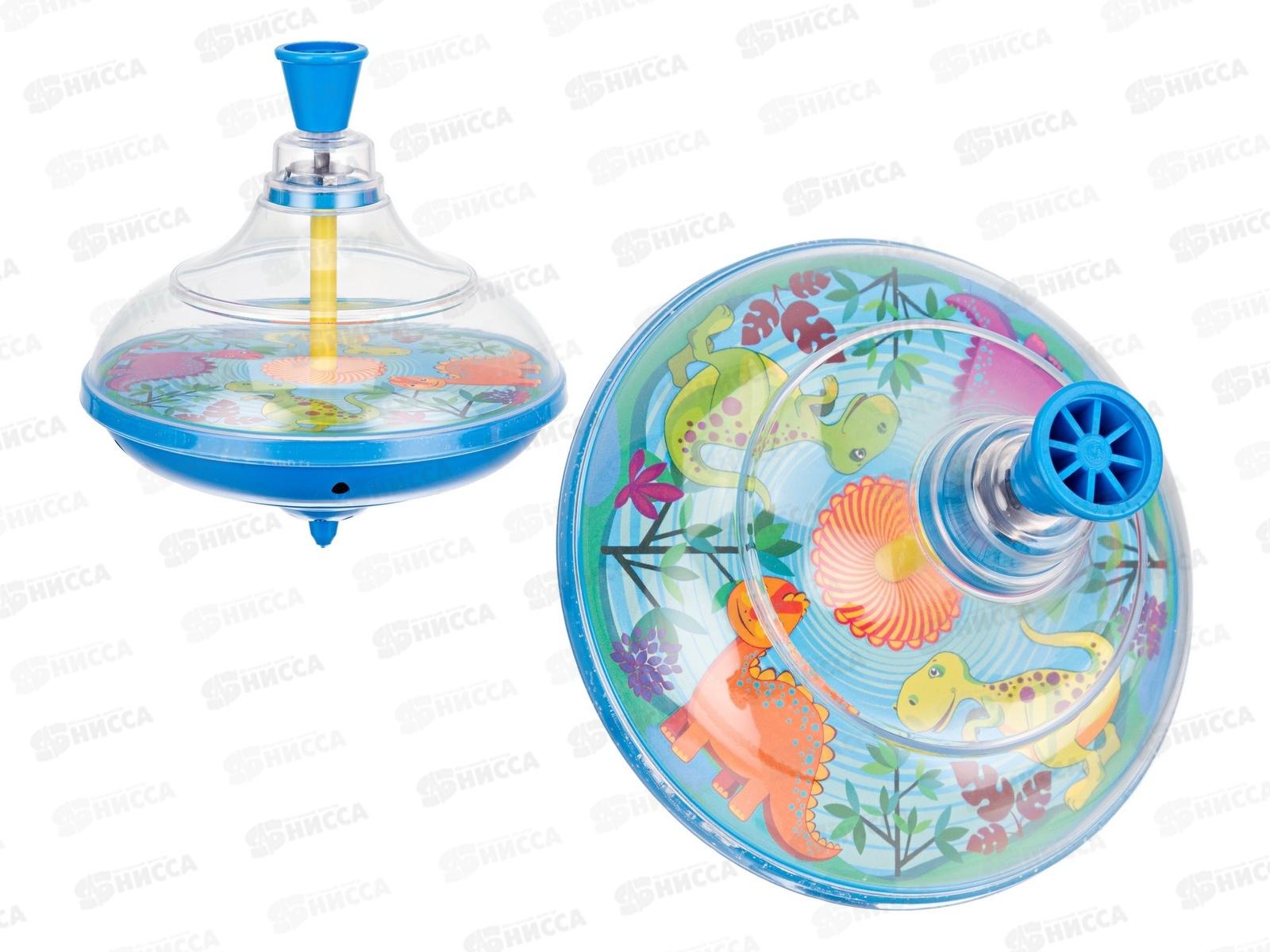 Юла прозрачная &quotElefantino&quot Динозаврики, синий  IT108369 в сетке