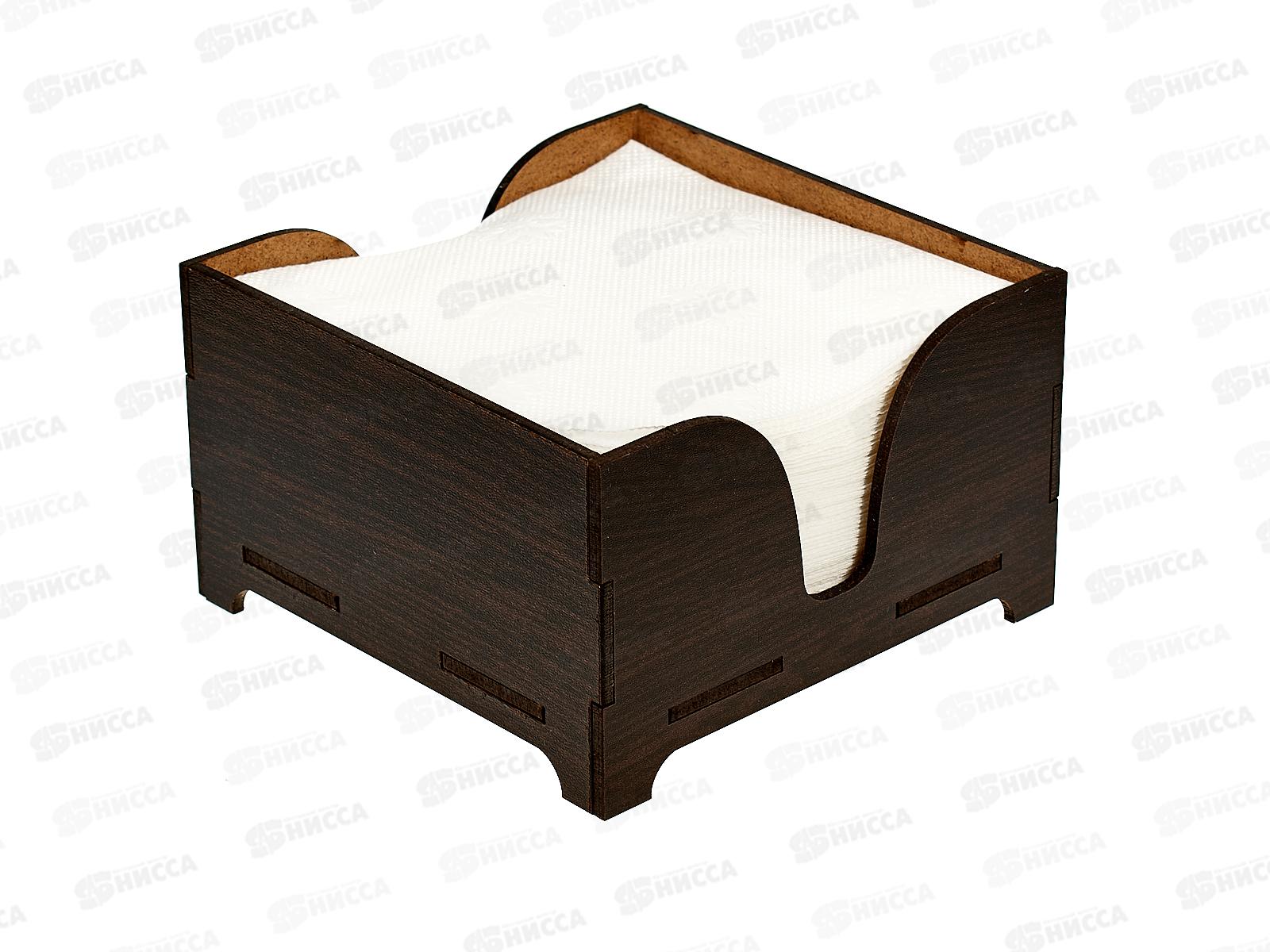 Салфетница квадратная с салфетками "Мокко" дерево Т-7