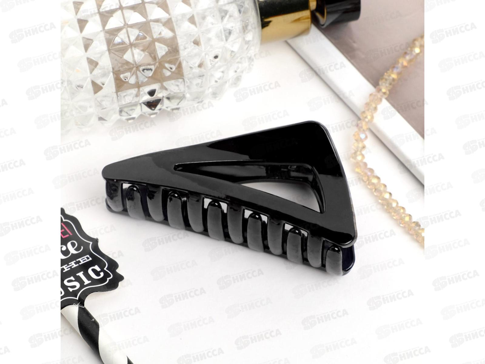 Краб  д/волос &quotГлянец&quot треугольник 7см черный 4730557