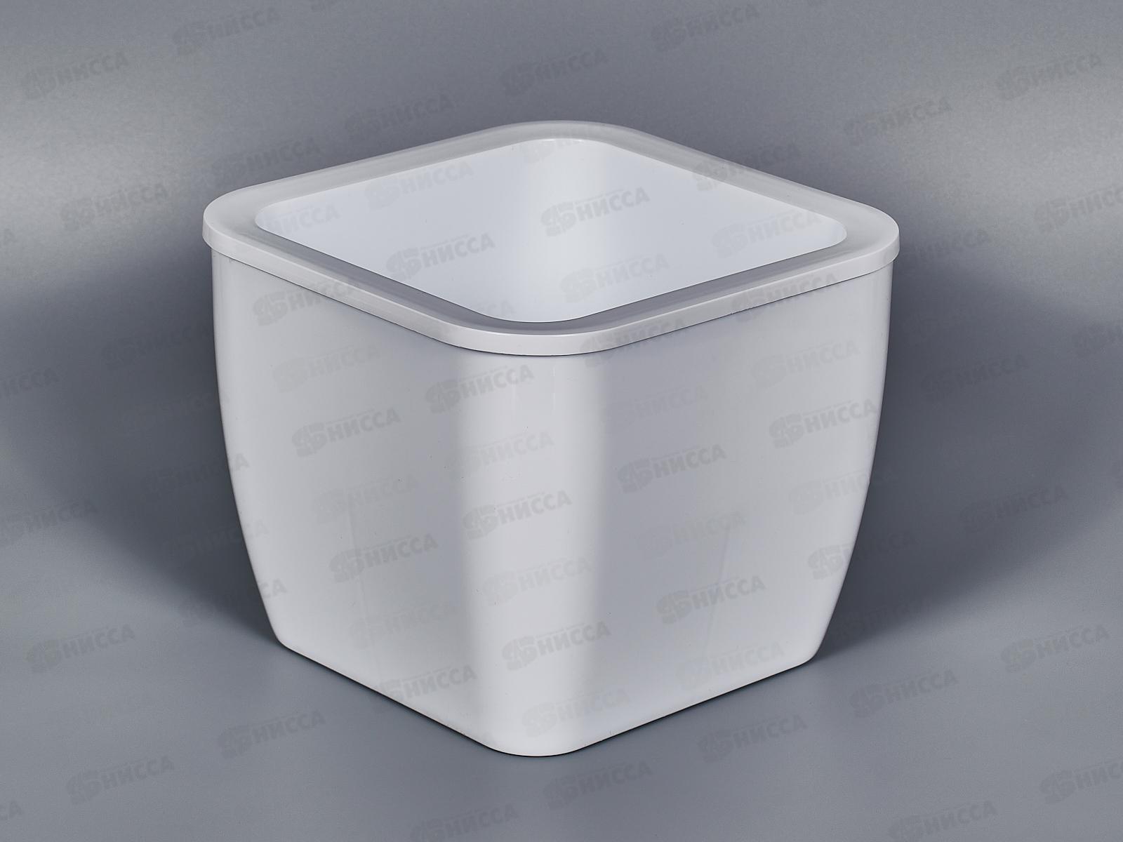 Горшок-кашпо &quotКуб&quot 1,6/2,4л Белый 9031 *11