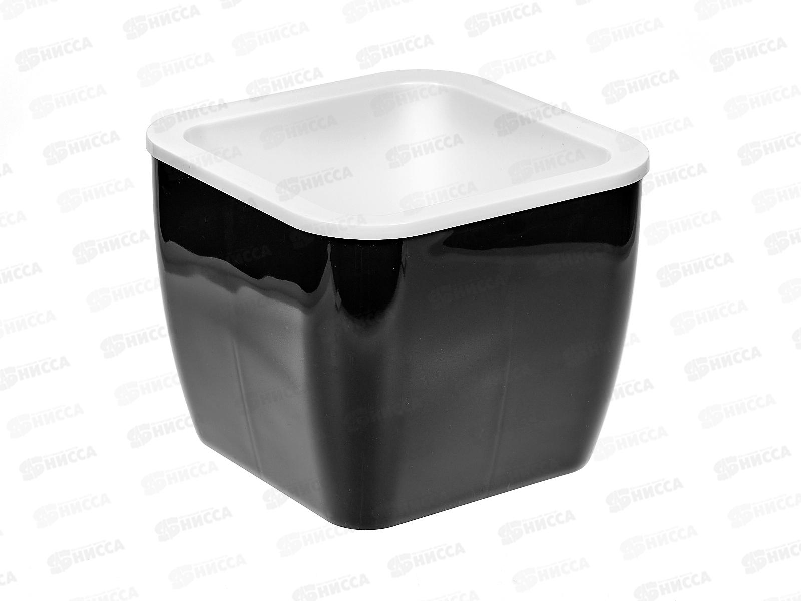 Горшок-кашпо &quotКуб&quot 1,6/2,4л Графит 9017 *11