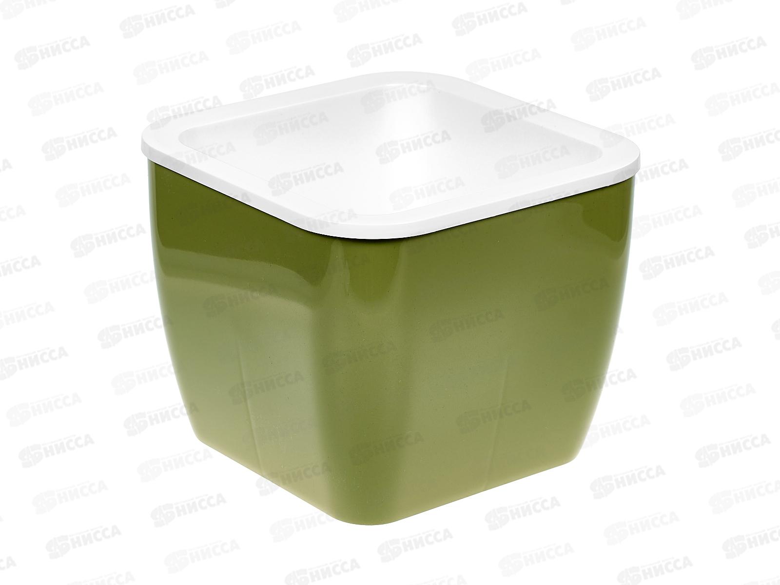 Горшок-кашпо &quotКубик&quot 0,8/1,2л Оливковый 8980 *15