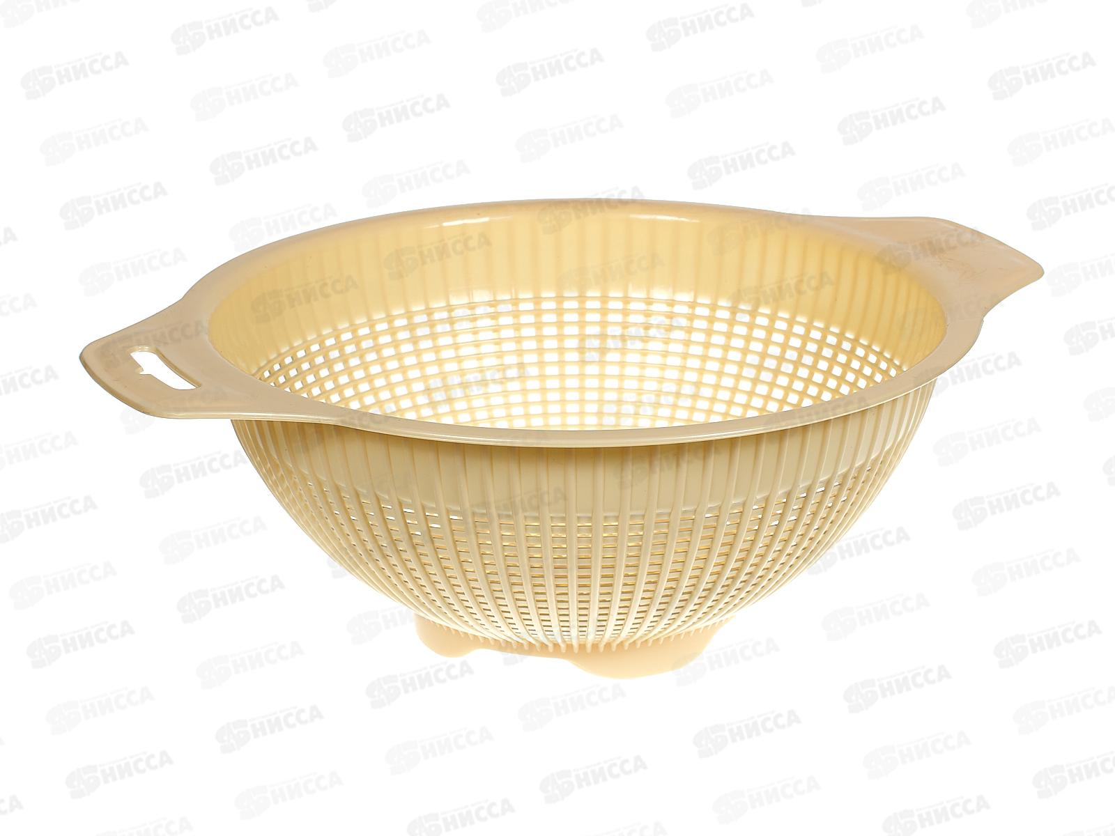 Дуршлаг круглый d=25см бежевый 9154 *60  МП