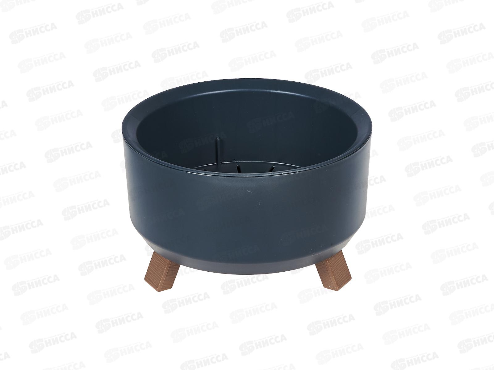 Кашпо &quotГрация прайм&quot 0,7л Антрацит КШ-4310 *12