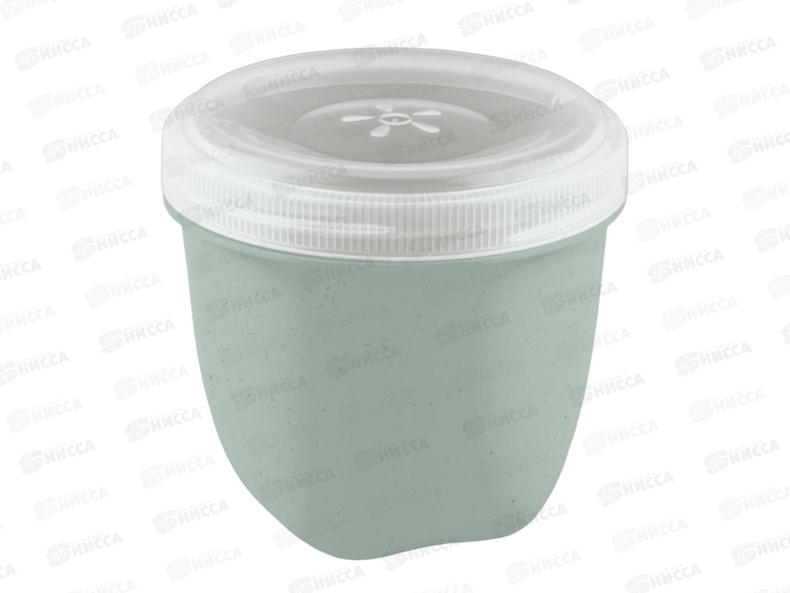 Банка 0,26л &quotECO STYLE" с крышкой Зеленый флэк 43117613695 *24 БП