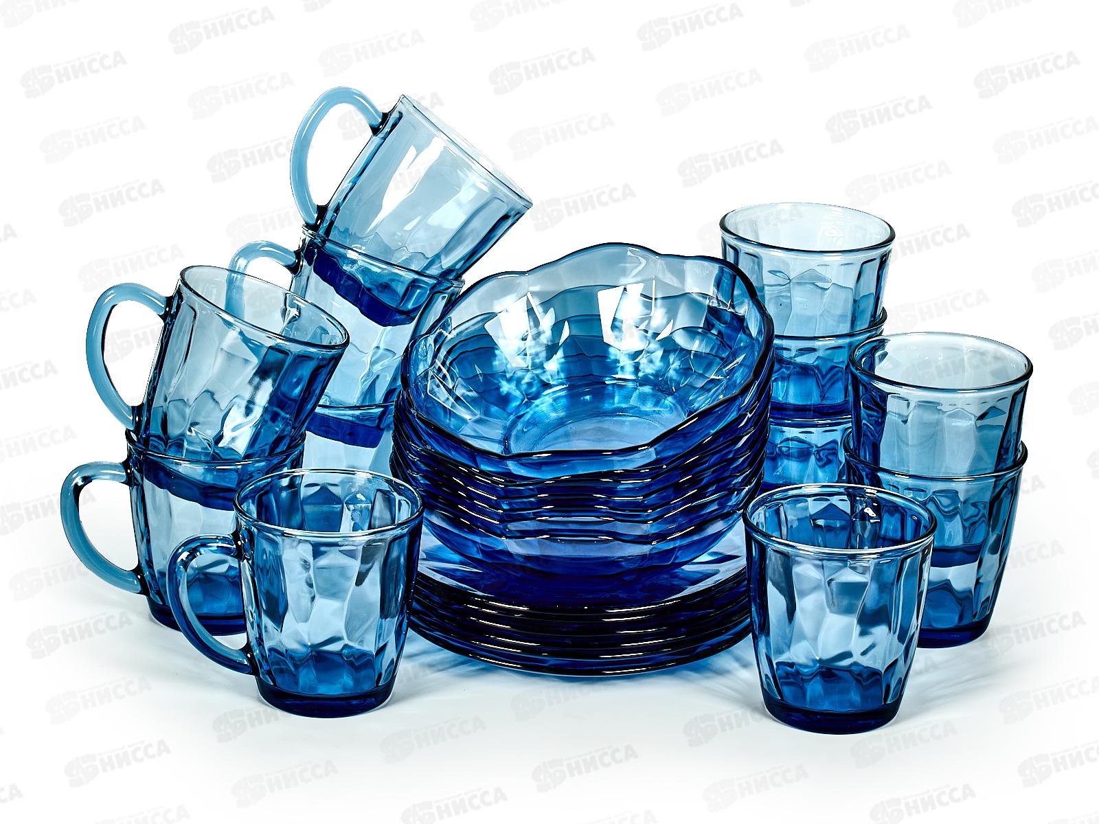 Набор столовый 24+1предметов &quotFANCY DIAMOND&quot голубой 50558 *1