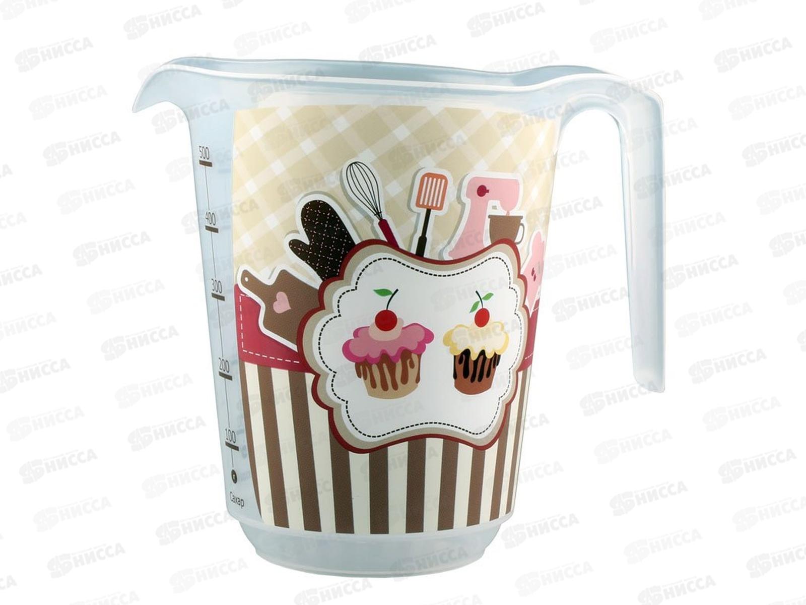 Емкость мерная 0,65л с декором бесцветный 431264301 *33 БП