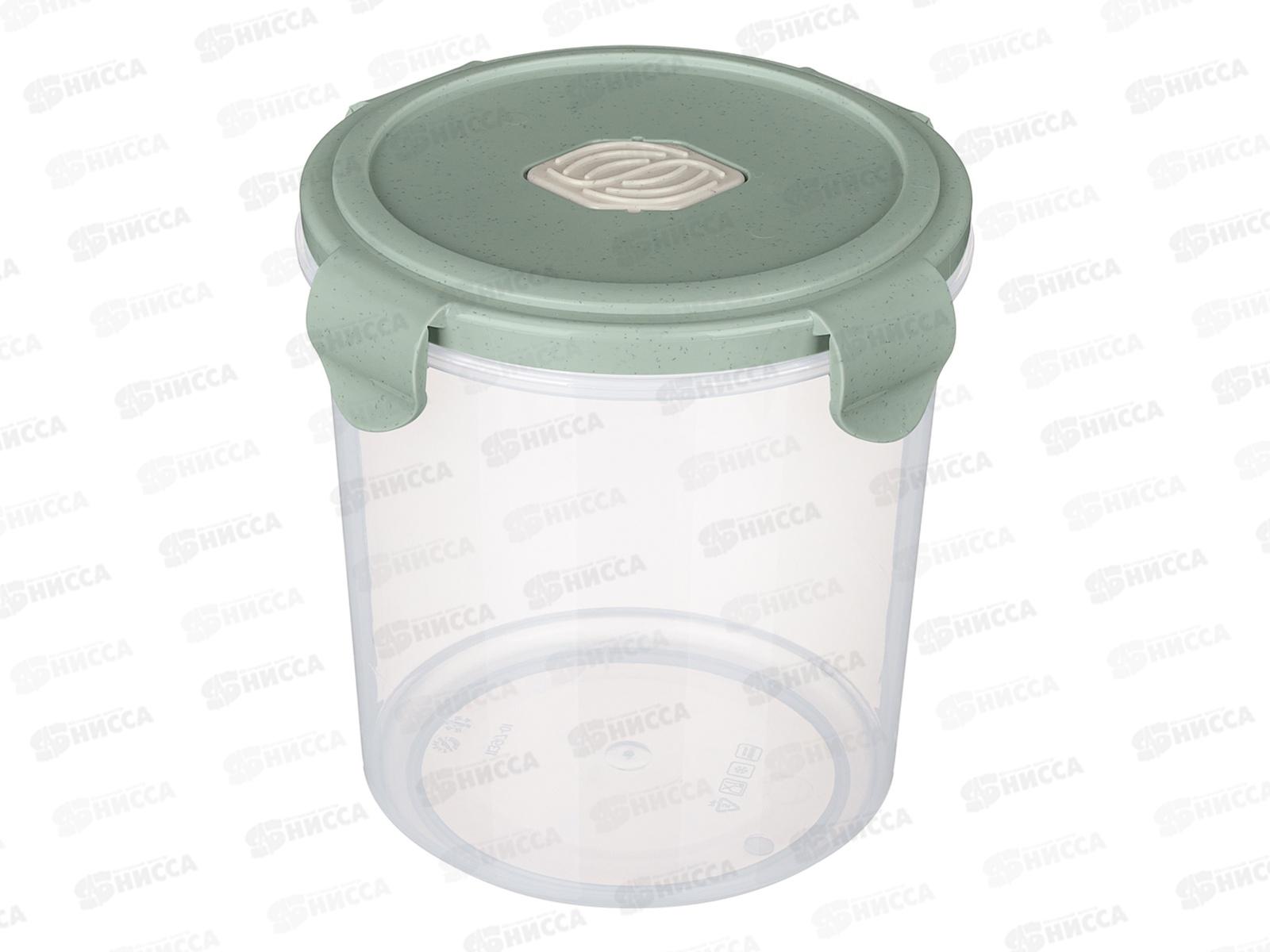 Контейнер для продуктов 1,15л &quotEco Style&quot круглый герметичный Зеленый 433121936 *24 БП
