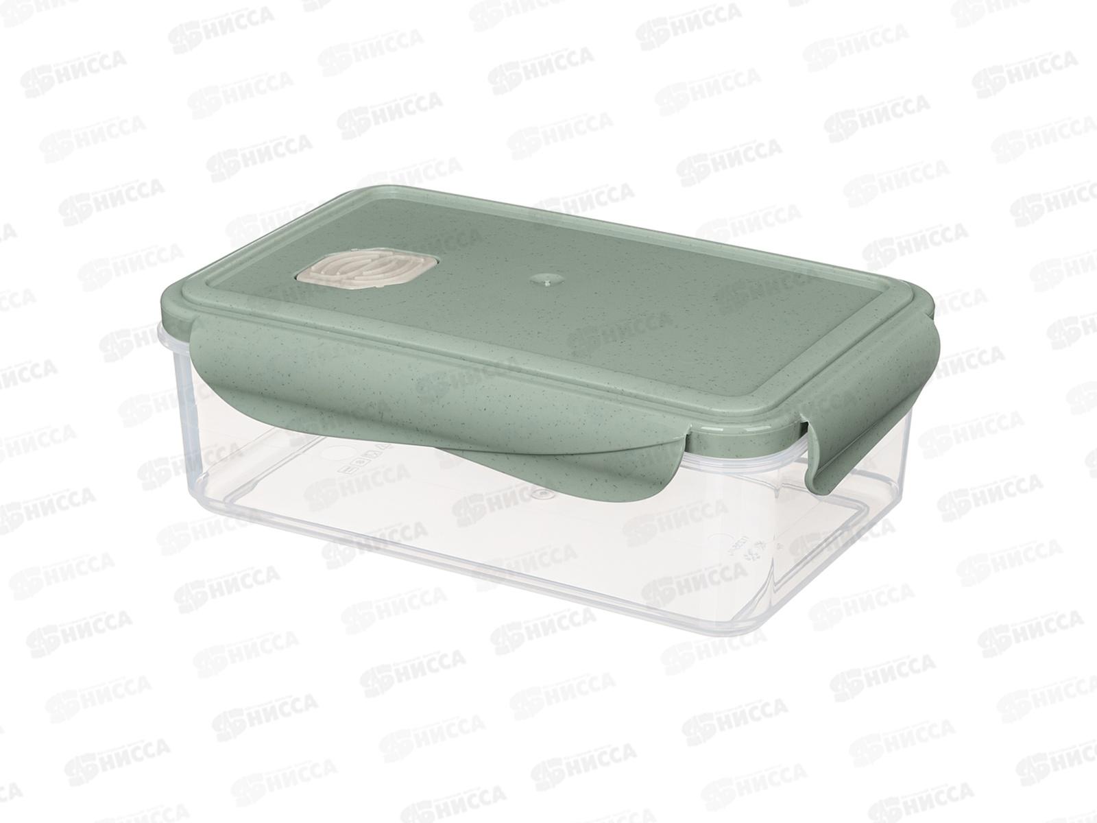 Контейнер ддя продуктов 1,1л &quotEco Style&quot прямоугольный герметичный Зеленый 433121436 *28 БП