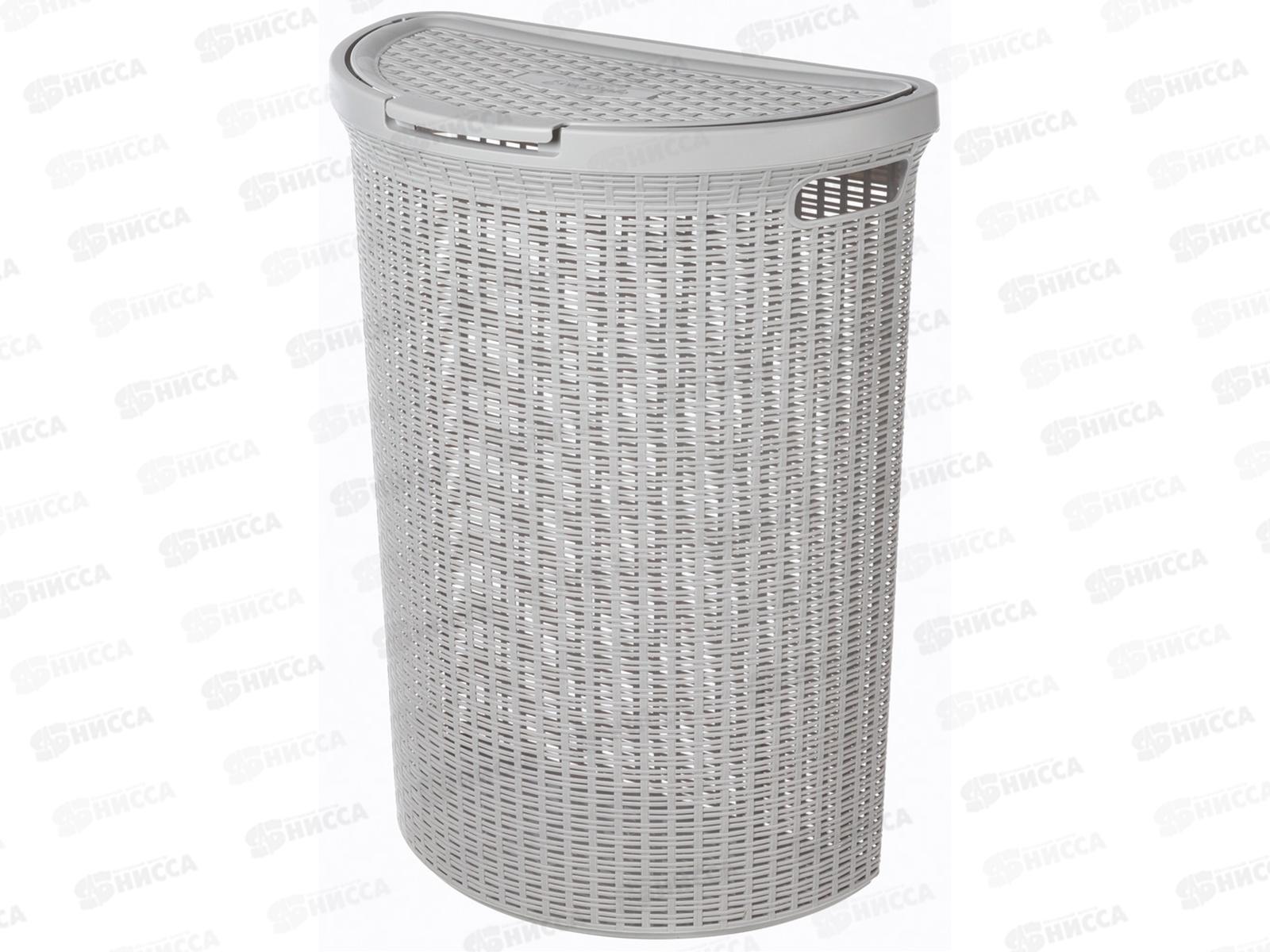 Корзина для белья 45л &quotECO STYLE&quot Светло-серый 431217630  *5 БП