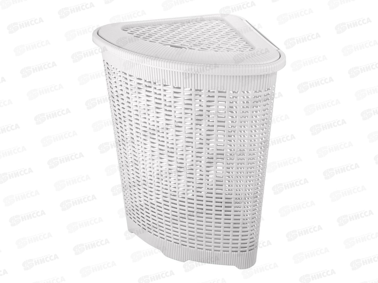 Корзина для белья 50л Угловая Белый 433217516 *5  БП