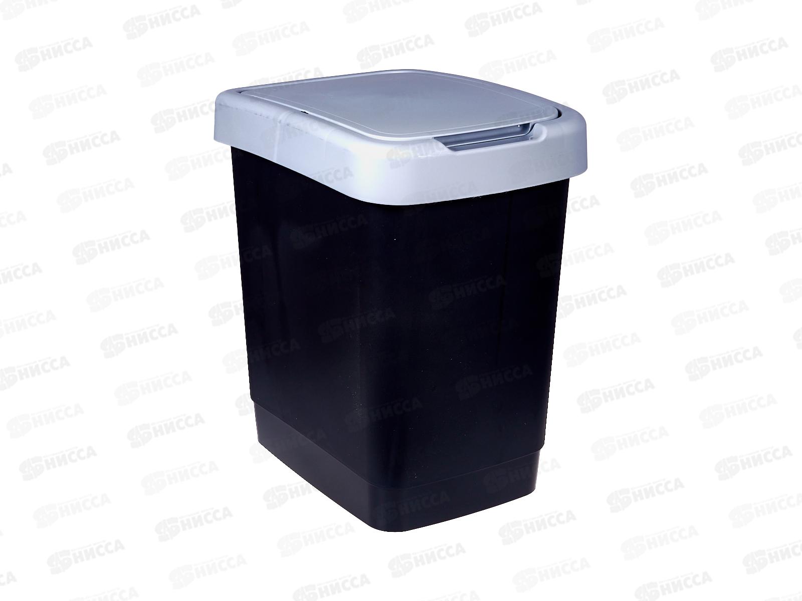 Контейнер для мусора 18л ТВИН Серый М2479 *8