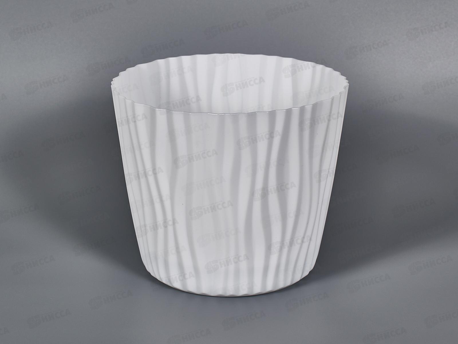 Кашпо ВОЛНА D160мм 2л с вкладышем Белый М3188 *12