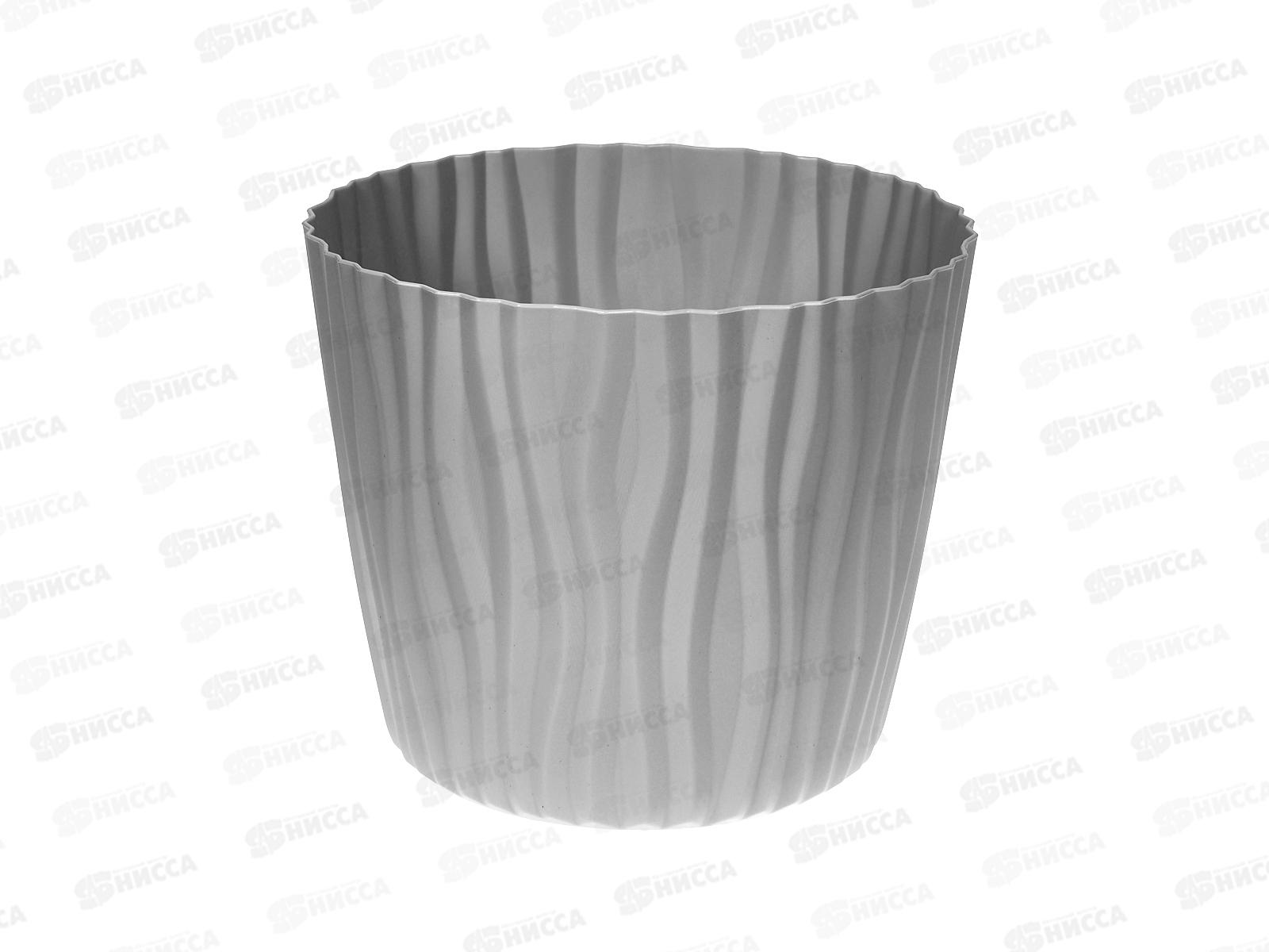 Кашпо ВОЛНА D160мм 2л с вкладышем Серый М3188 *12