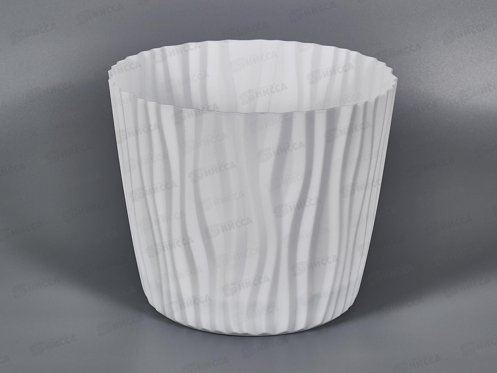 Кашпо ВОЛНА D200мм 4л с вкладышем Белый М3189 *16