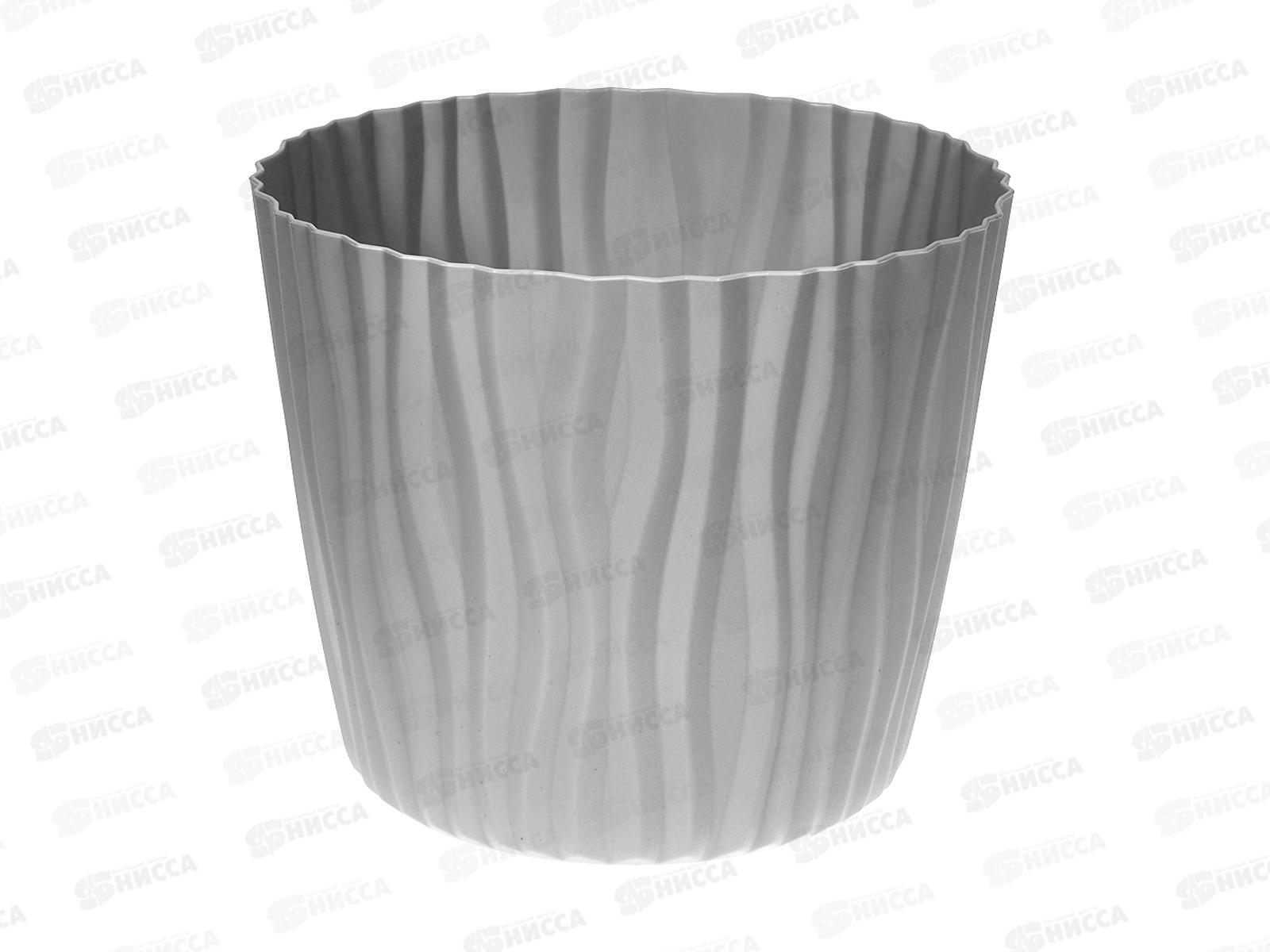 Кашпо ВОЛНА D200мм 4л с вкладышем Серый М3189 *16