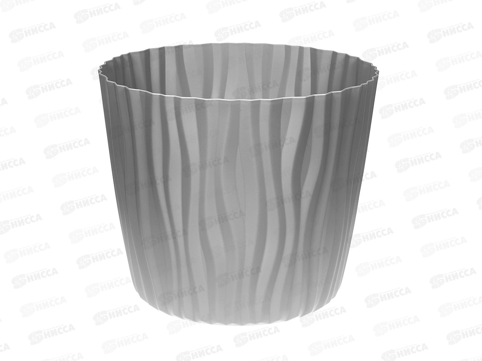 Кашпо ВОЛНА D250мм 8л с вкладышем Серый М3190 *8