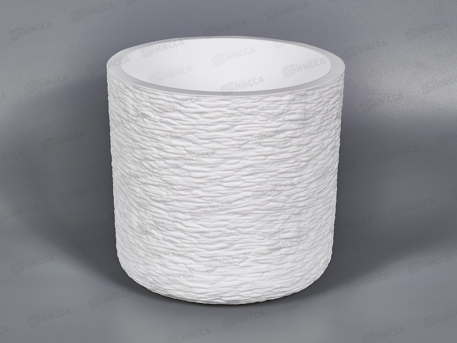 Кашпо СЛАНЕЦ D200мм 3,4л с вставкой Белый М3199 *12