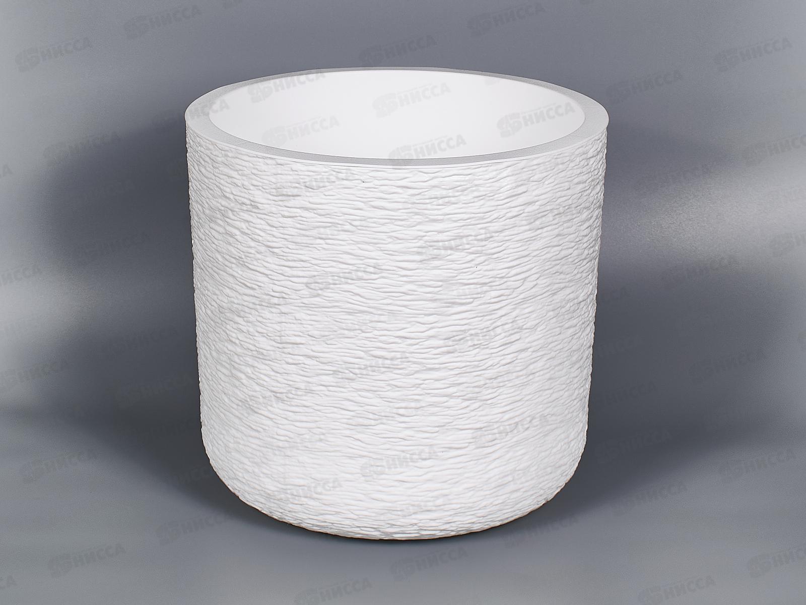 Кашпо СЛАНЕЦ D280мм 9,5л с вставкой Белый М3200 *6