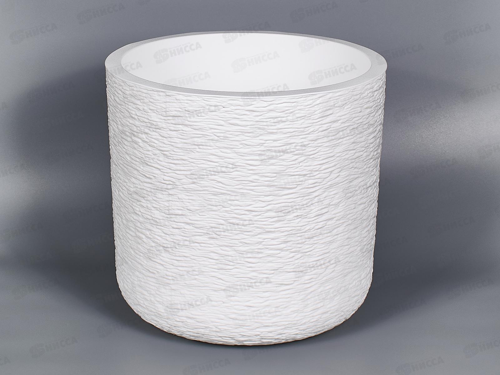 Кашпо СЛАНЕЦ D380мм 24л с вставкой Белый М3201 *1