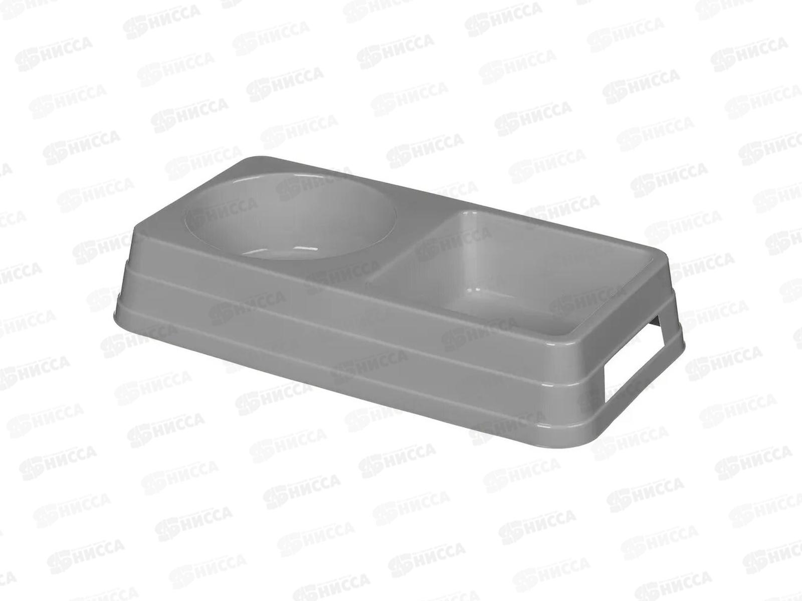 Миска для животных двойная &quotLUCKY PET&quot Серый 434206811 *14 БП