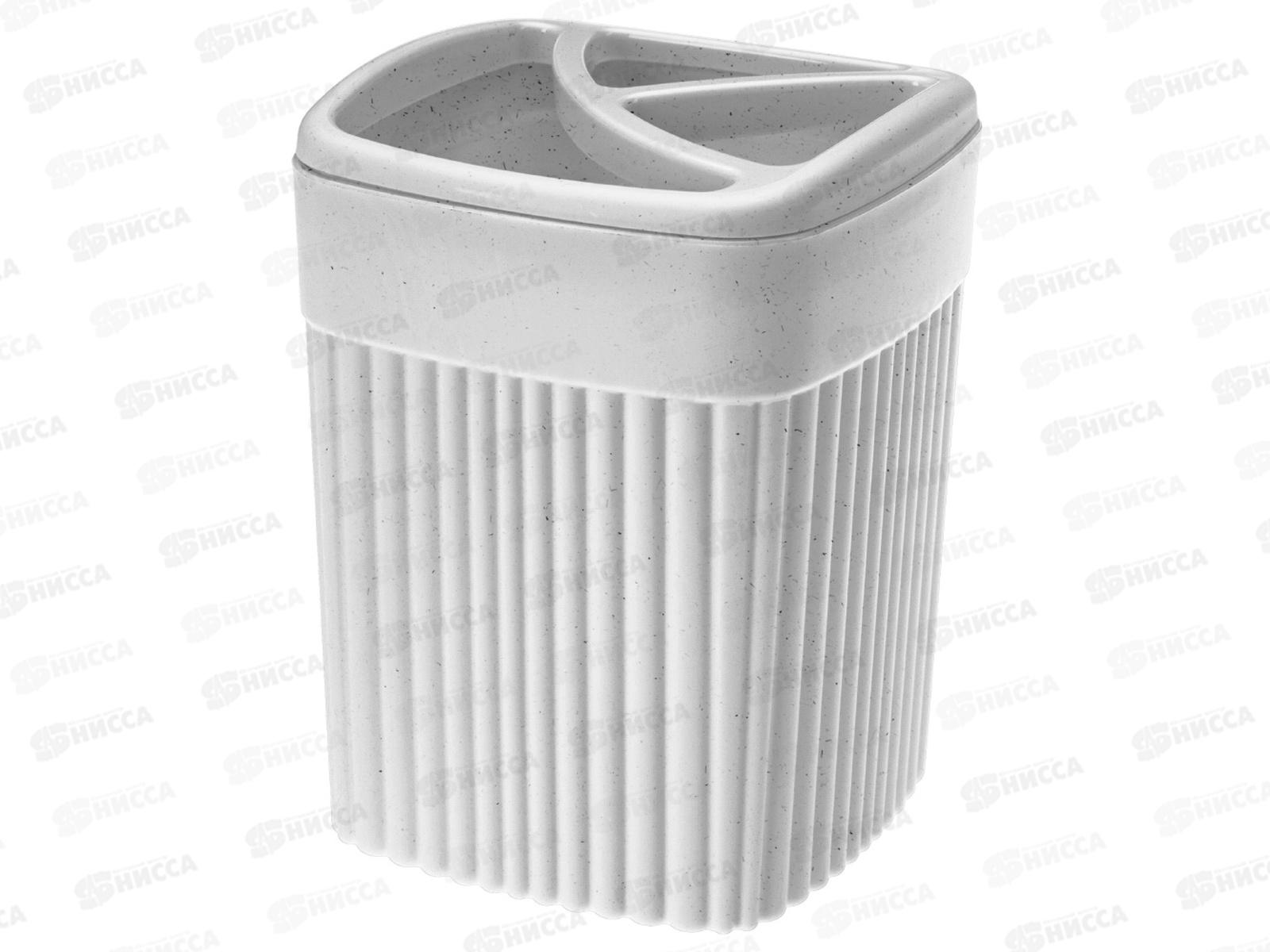 Стакан для зубных щеток 0,65л &quotVELVET&quot Св-серый 433239538  БП