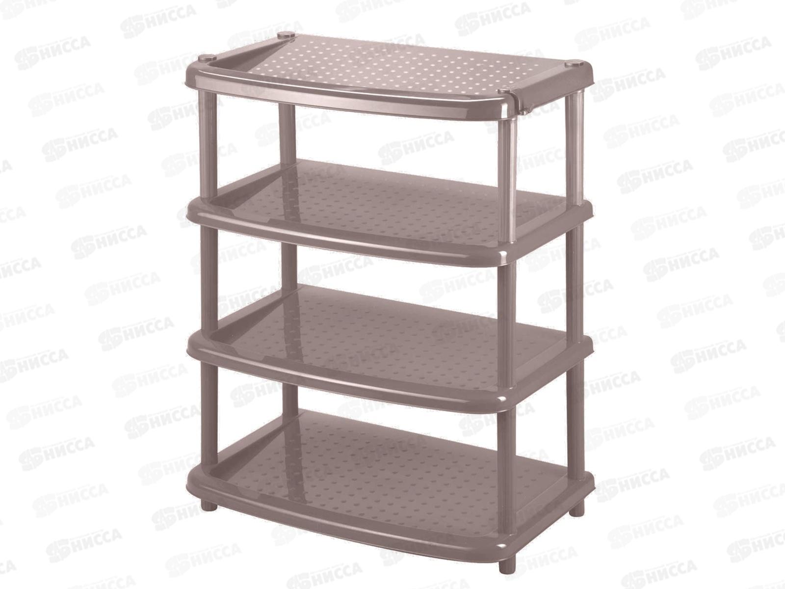 Этажерка для обуви "Паола" 4 полки 49*31*78см Коричневый 431240014 *3 БП