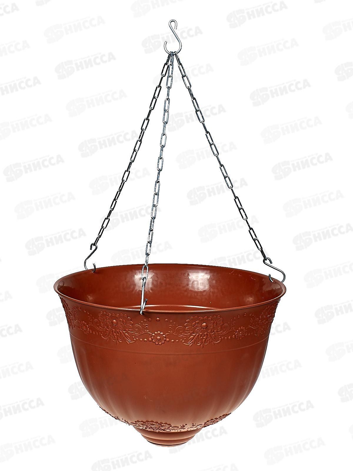 Кашпо &quotВенеция&quot 10л D330мм подвесное Коричневый М3169 *10