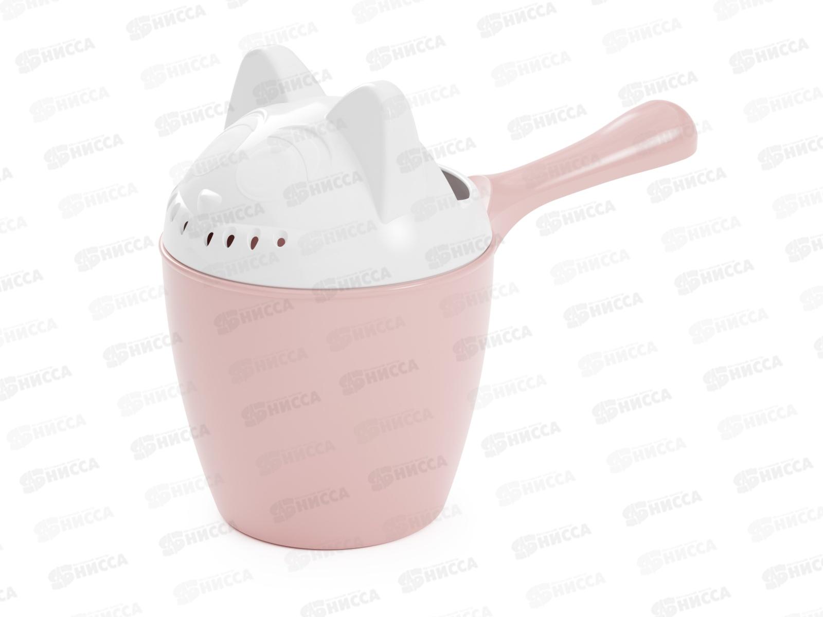 Ковш &quotКотофей&quot с крышкой  Розовый М6475 *24