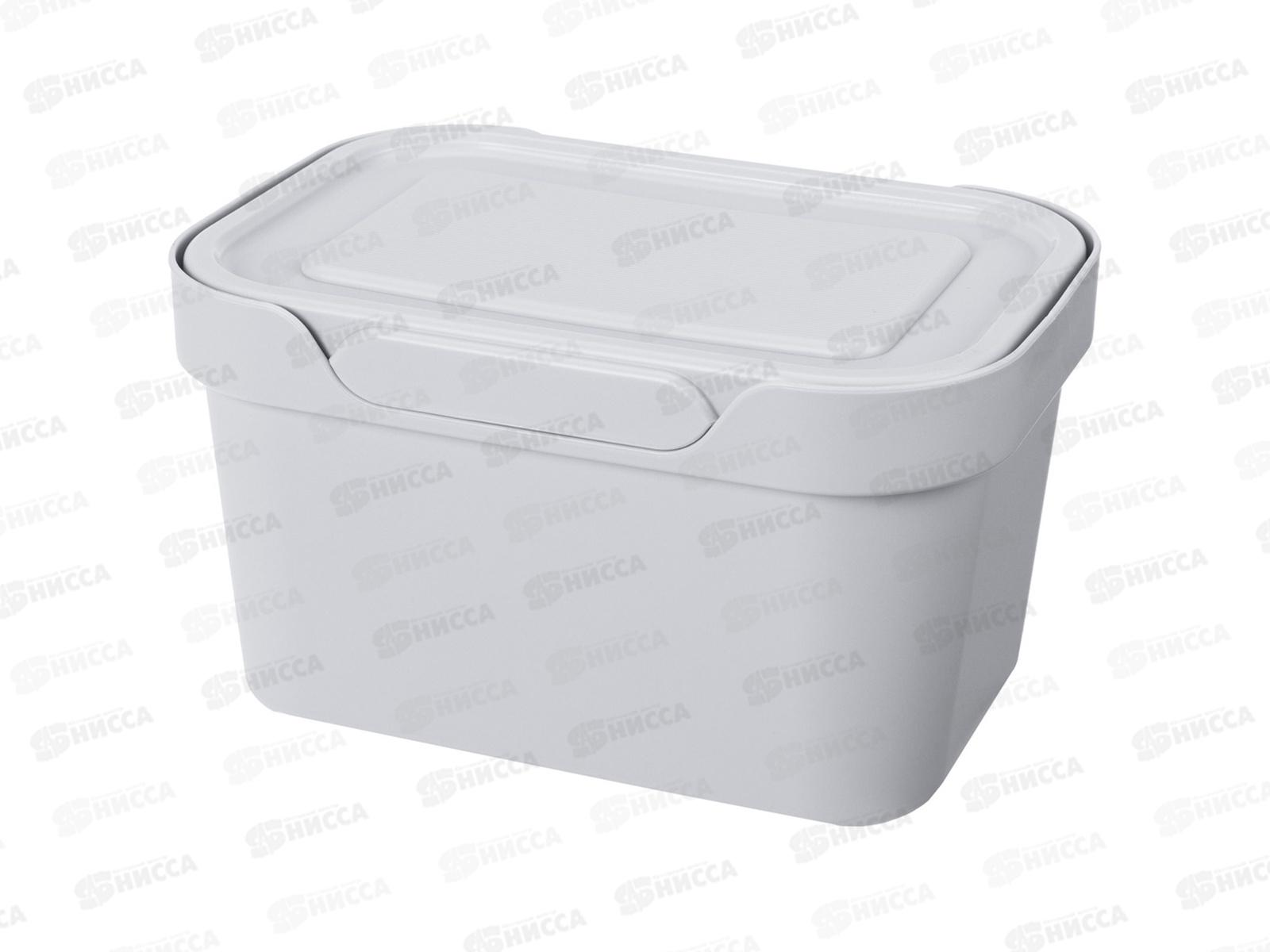 Ящик универсальный 1,9л &quotLUXE&quot с крышкой  Светло-серый 433233430  БП