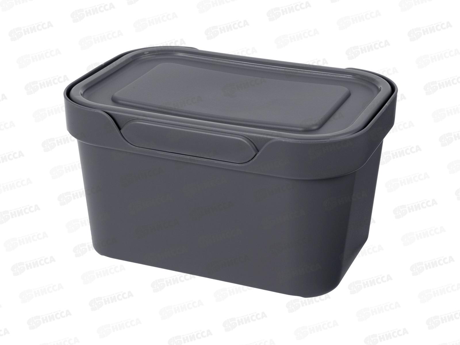 Ящик универсальный  1,9л &quotLUXE&quot с крышкой  Серый 433233411  БП