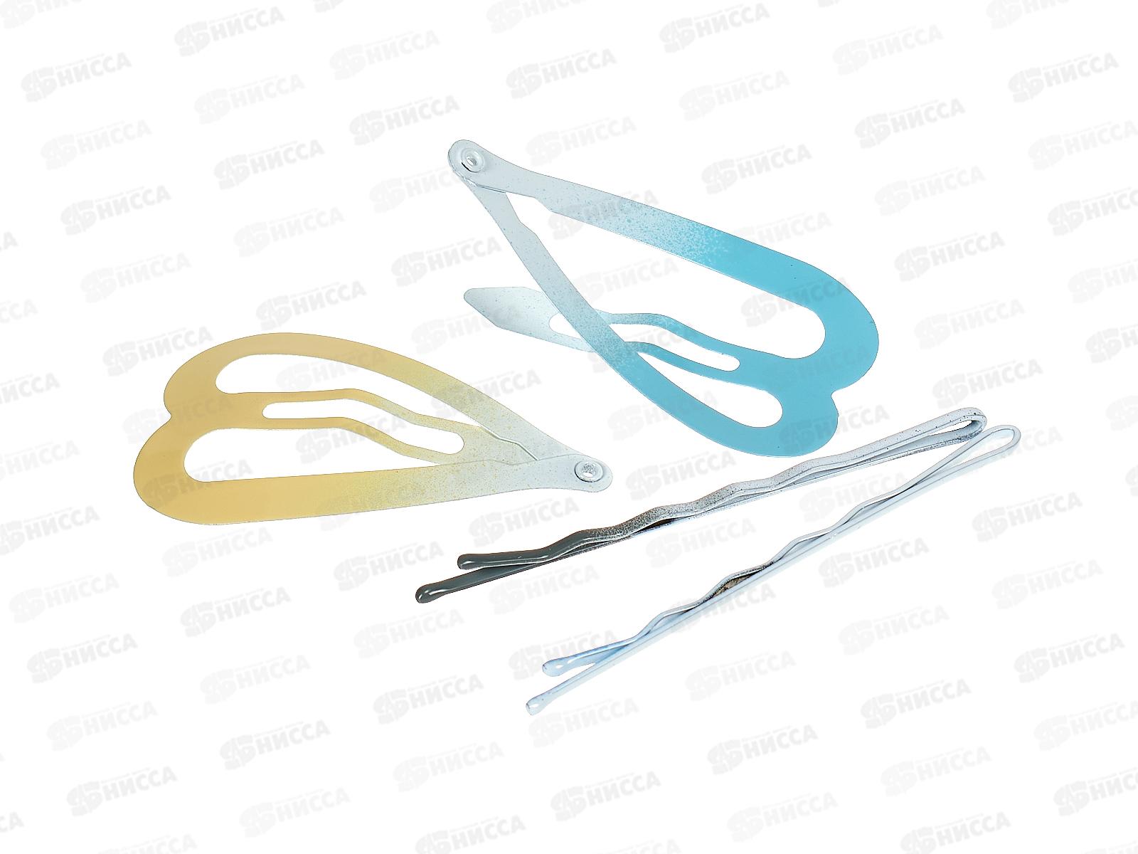 Зажим  д/волос &quotStar colors-Mirelle&quot набор 4шт 789-460 *12