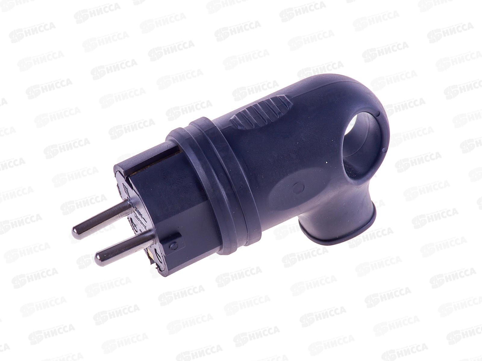 Вилка угловая IN HOME черная 16А, 9220 *20