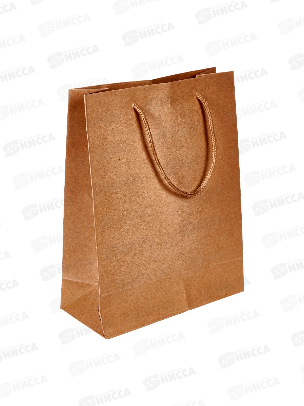 Пакет подароч. крафт, 24*19*8см, без рисунка МС-4110