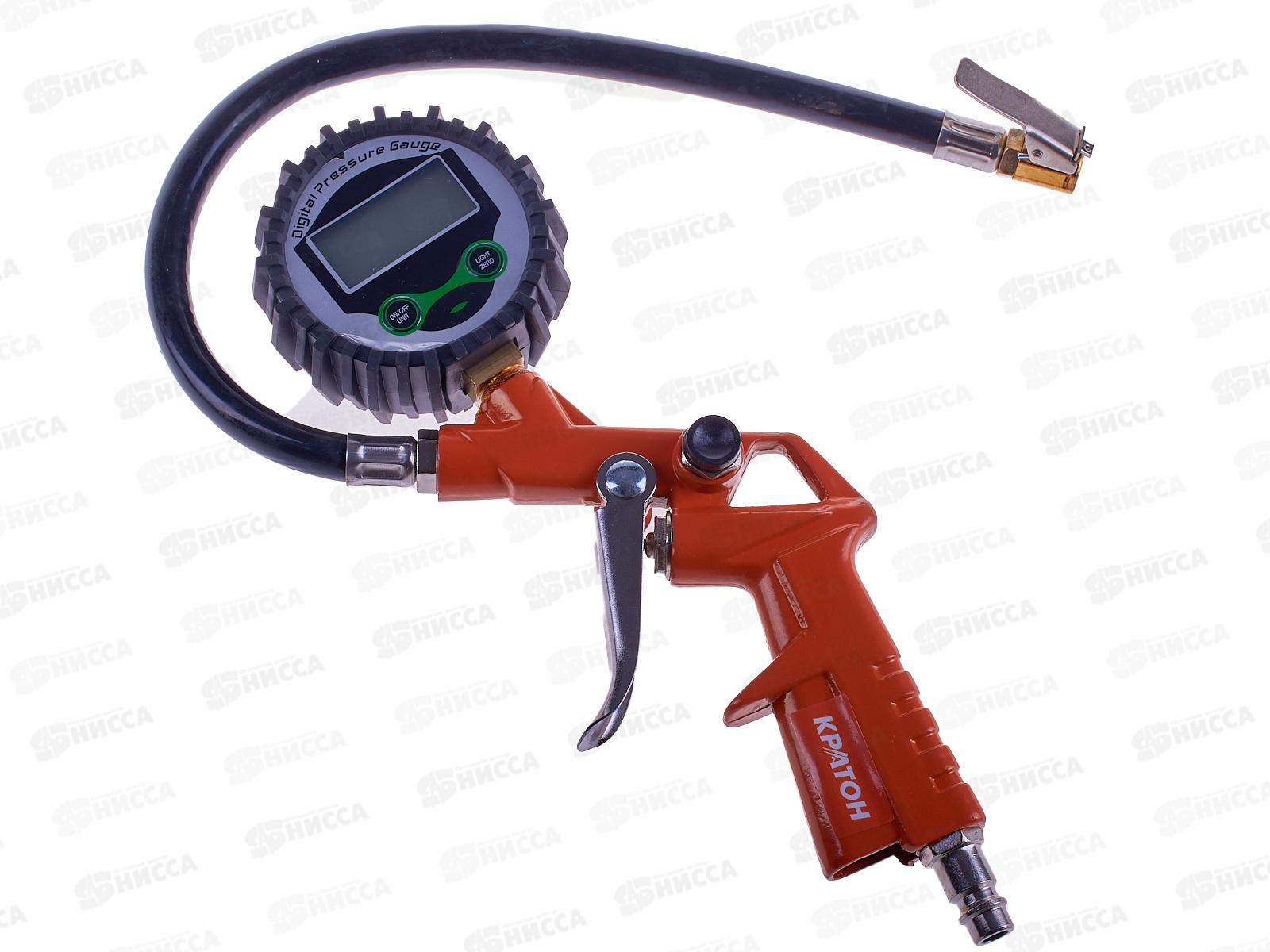 Пистолет для подкачки шин с электр.манометром Кратон TIG-03E