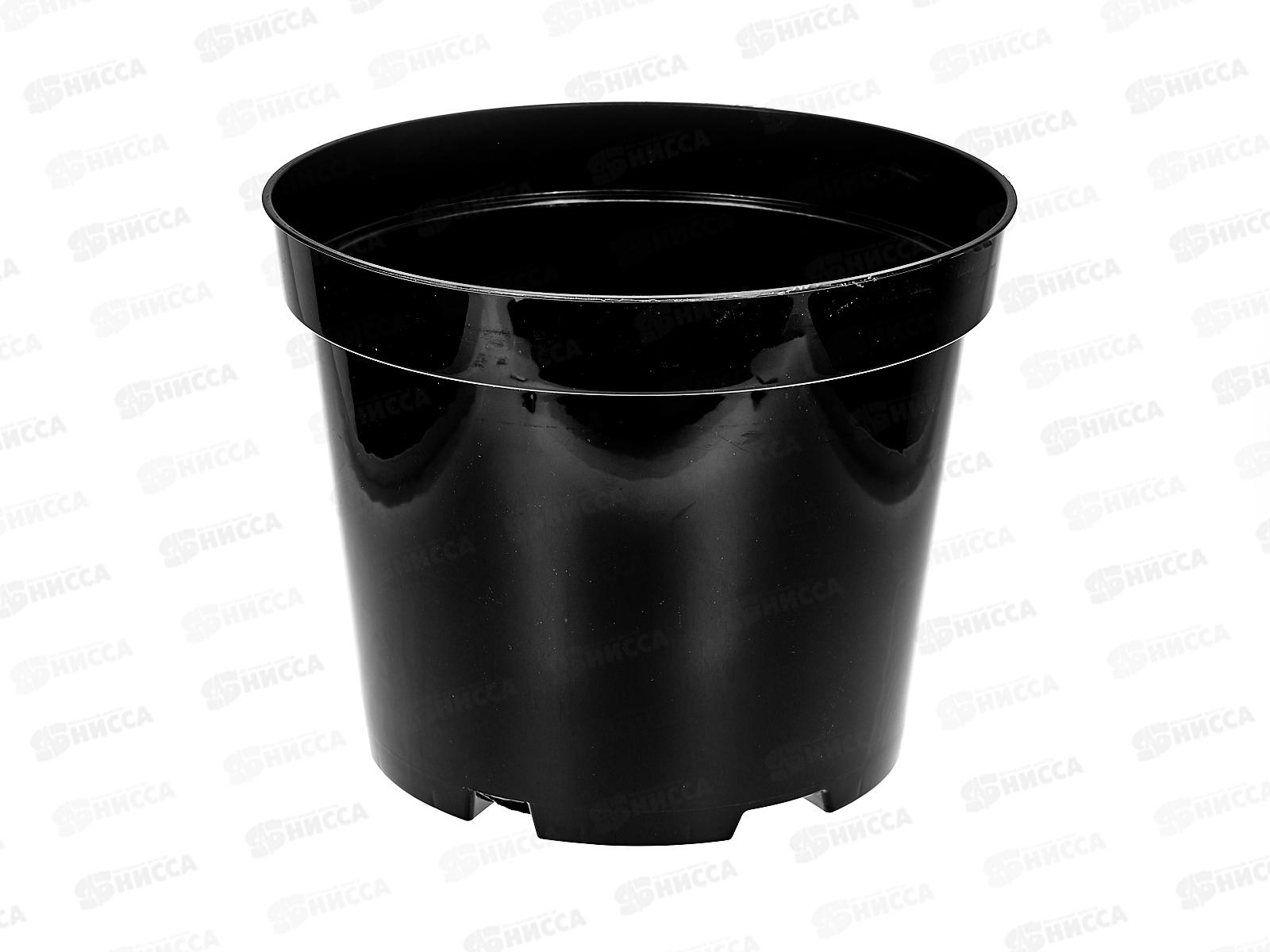 Горшок для рассады 5л 22*17см круглый черный (Ангора) *60