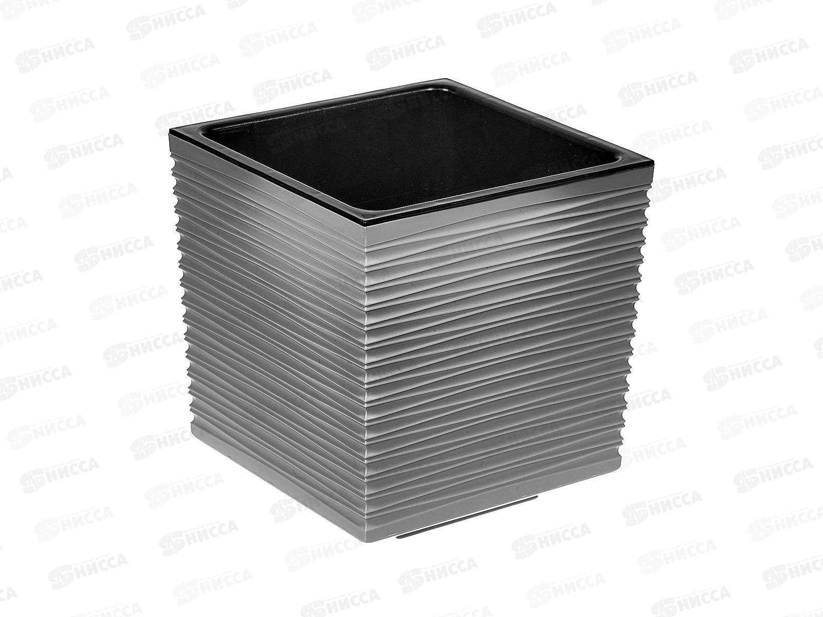 Кашпо Стиль 3л дренажный вкладыш Светло-серый Ангарск *8