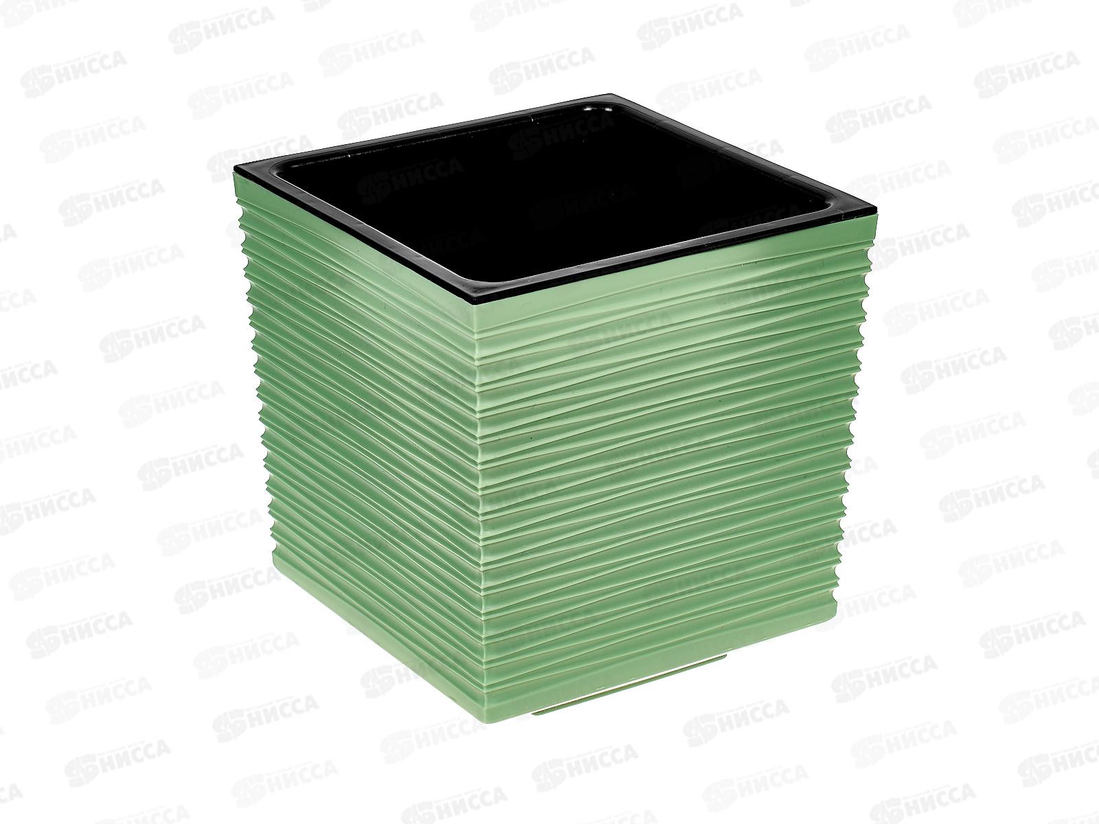 Кашпо Стиль 3л дренажный вкладыш Оливковый Ангарск *8